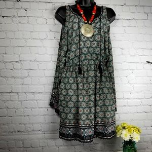 Xhilaration Blue Iris Cold Shoulder Dress